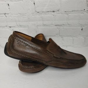 Clarks‎ Collection Men's Driving Loafers Shoes Size 7.5 Leather Brown